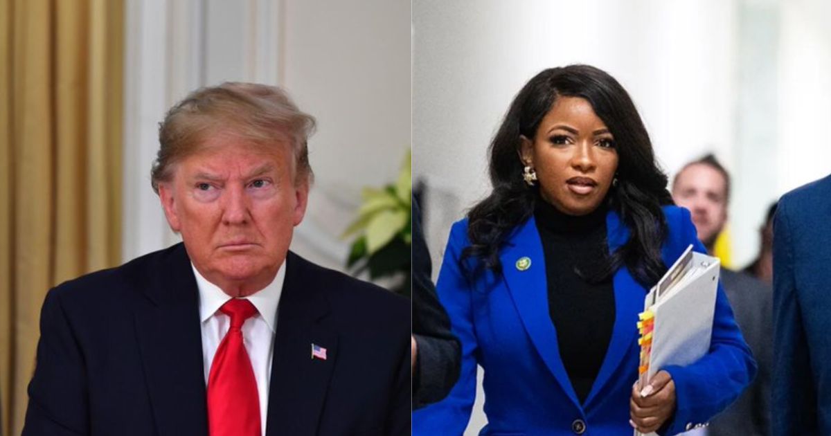 Donald Trump and Jasmine Crockett ( left- @Maga_Trigger|X.com) and (right- @StandUpForFact|X.com).
