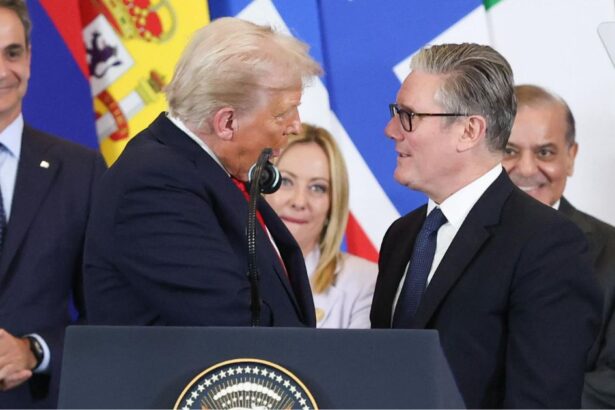 Donald Trump and Keir Starmer at Global Summit