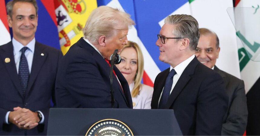 Donald Trump and Keir Starmer at Global Summit