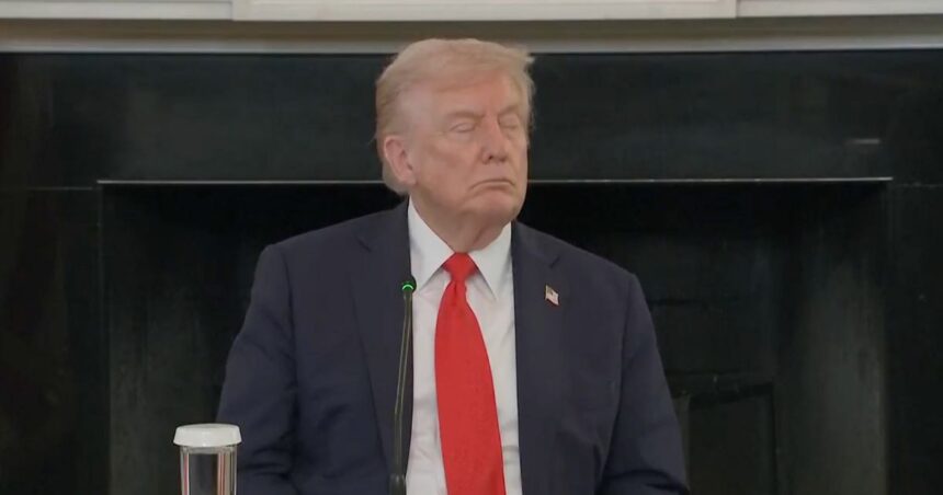 Donald Trump brutally trolled for almost falling asleep