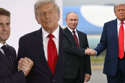 Donald Trump continues his infamous handshakes