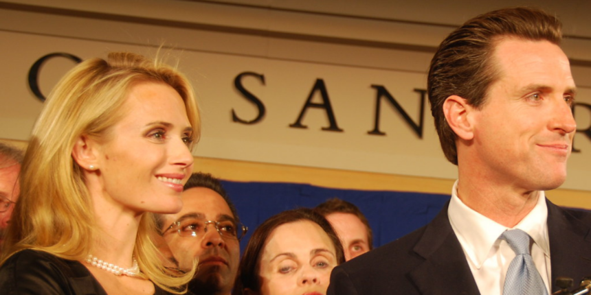 Gavin Newsom and Jennifer Siebel