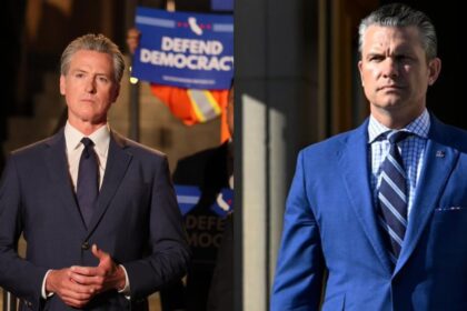 Gavin Newsom Takes a Sharp Swipe at Pete Hegseth With Blurry Photo Jab