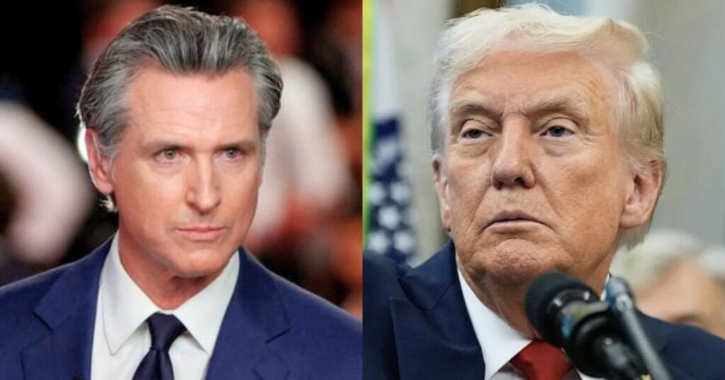 Gavin Newsom takes aim at Donald Trump