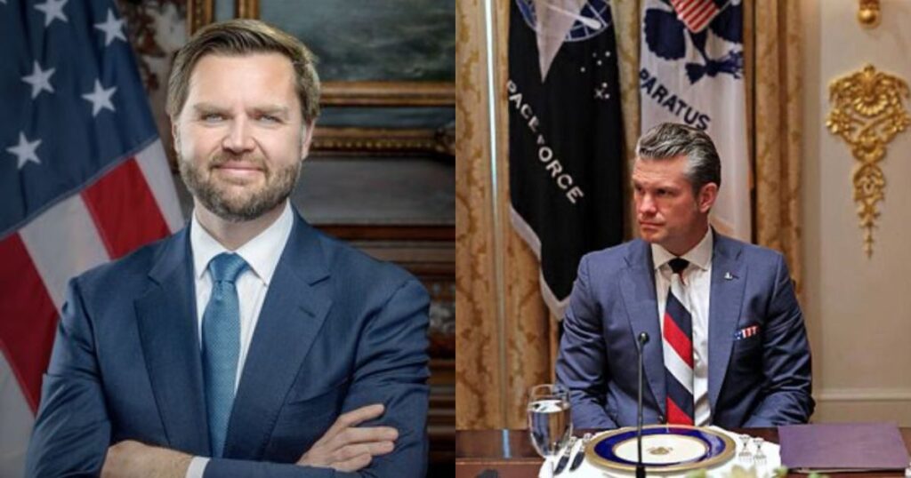 JD Vance Is defending Pete Hegseth for wearing a tie with the colors of the Russian Flag