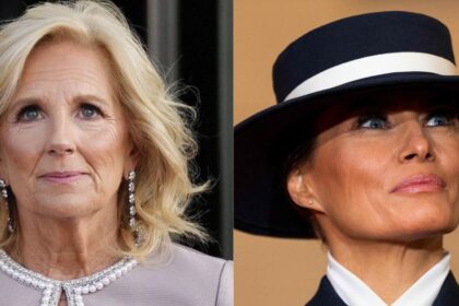 Jill Biden (@DisavowTrump20|X.com). and Melania Trump (Heute.at).