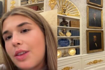 Kai Trump vlogging at Oval Office