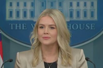 Karoline Leavitt has been dressing up in big suits hiding her body.