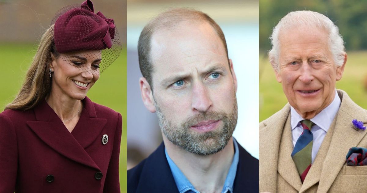 Kate Middleton, Prince William, and King Charles
