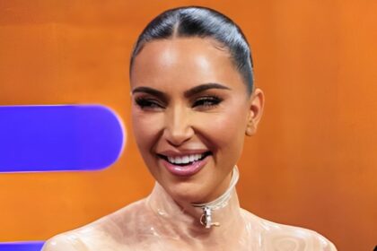 Kim Kardashian speaking on The Graham Norton Show about her law career ambitions