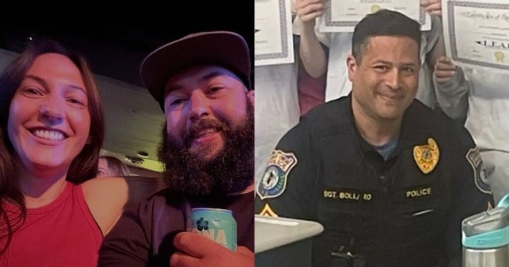 Cop Charged with Misconduct After Ignoring 911 Calls to Eat at Restaurant — Family of Murder Victim Seeks Justice ( left- @CoffindafferFBI|X.com) and ( right- @BearBreakdown|X.com).
