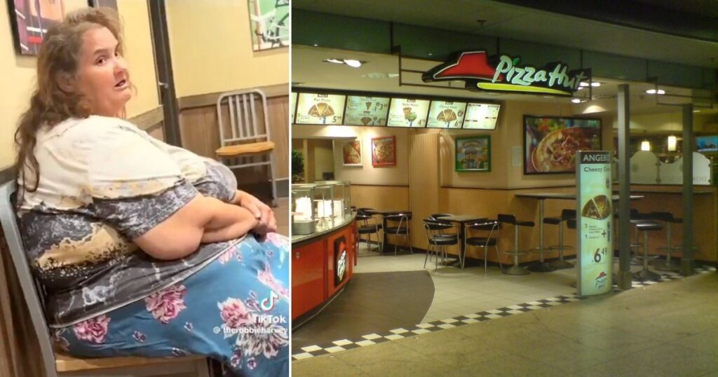 Racist MAGA woman at pizza hut