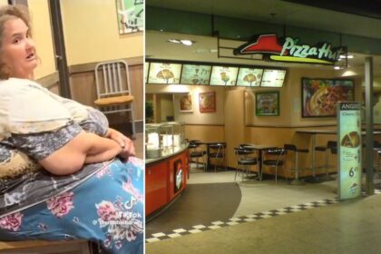 Racist MAGA woman at pizza hut