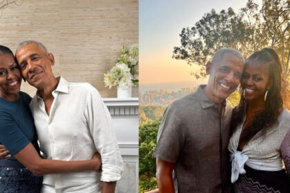 Michelle Obama and Barack Obama