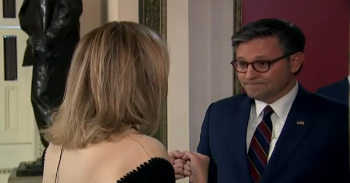 Mike Johnson speaking to Democrat