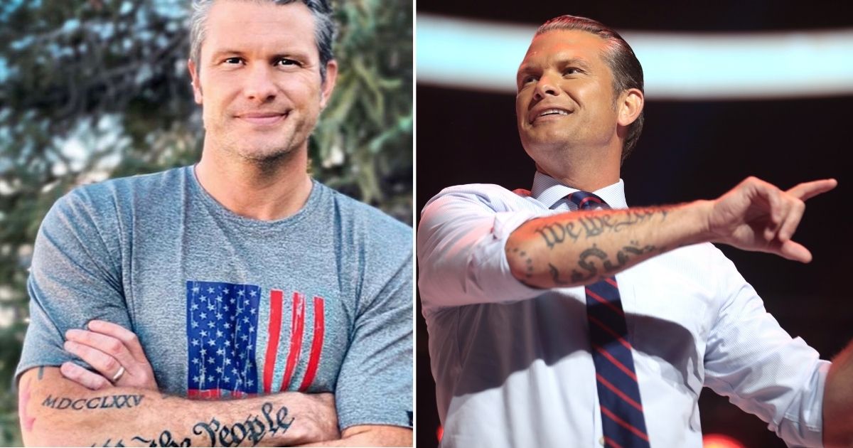 Pete Hegseth an his tattoos