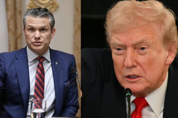 Pete Hegseth and Donald Trump