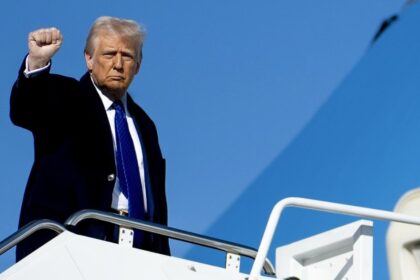 President Donald Trump on Air Force One @Scavino47|X.com).