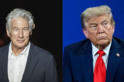 Richard Gere (@TrumpVVon|X.com) and Donald Trump (White House|X.com).
