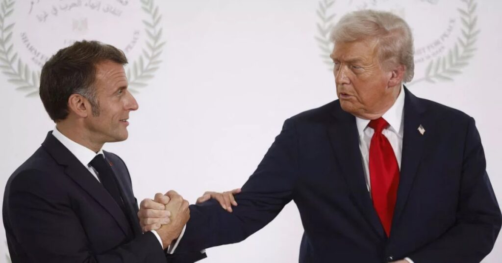 Emmanuel Macron and Donald Trump