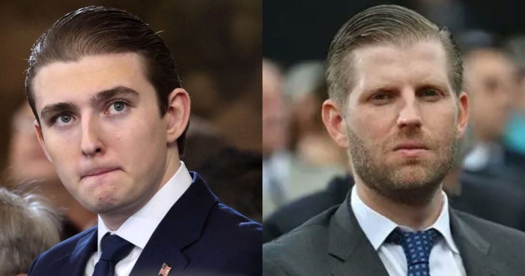 Barron Trump and Eric Trump