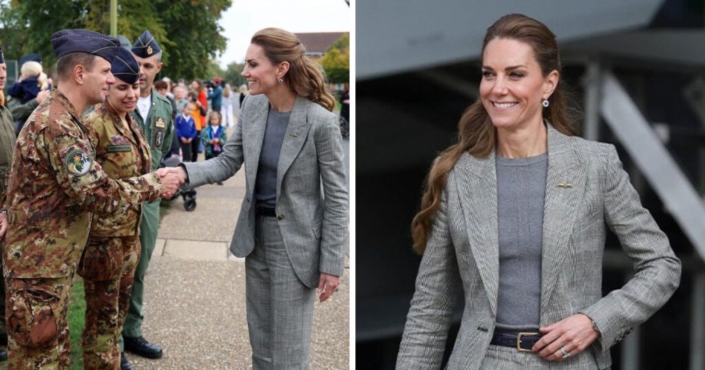 Kate Middleton during her visit to RAF Coningsby
