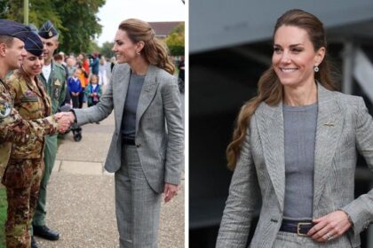 Kate Middleton during her visit to RAF Coningsby