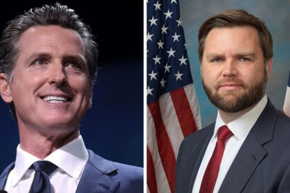 Gavin Newsom and JD Vance