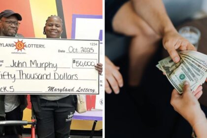 man wins lottery after spotting a sign