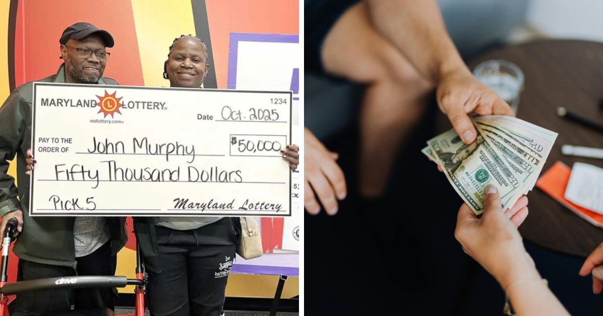 man wins lottery after spotting a sign