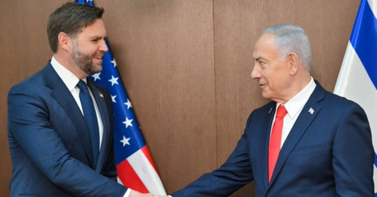 Vice President JD Vance and Prime Minister Benjamin Netanyahu (@EliAfriatISR|X.com)