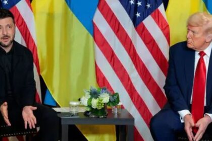 Volodymyr Zelensky and Donald Trump (@SavchenkoReview|X.com).