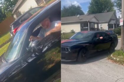 White man creeps out a Black woman