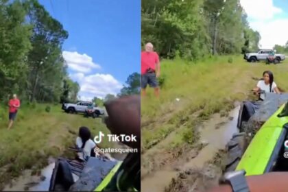 White man in Georgia threatened Black man and his family when they needed help.