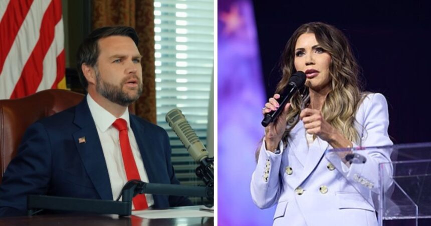JD Vance and Kristi Noem