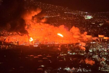 oil refinery fire in los angeles