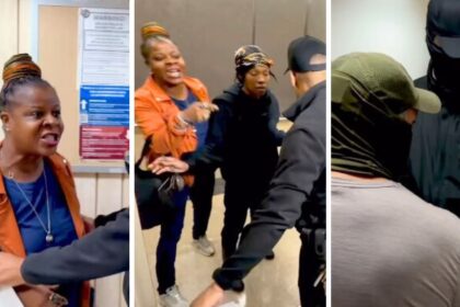 Woman clashes with ICE Agents at the courthouse