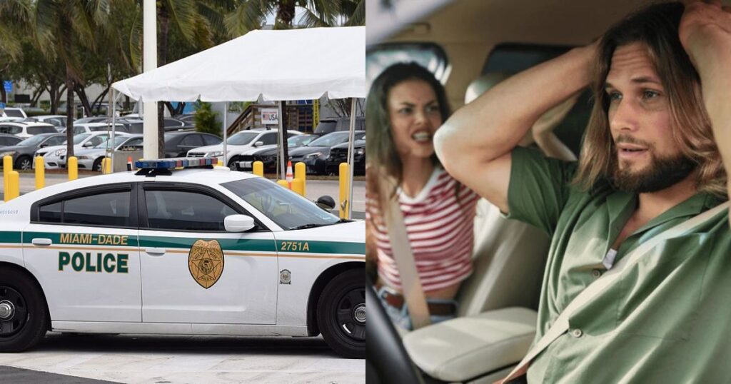 A father jumped out of a moving car