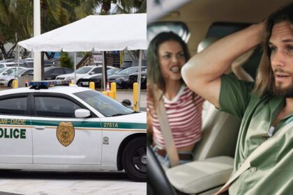 A father jumped out of a moving car