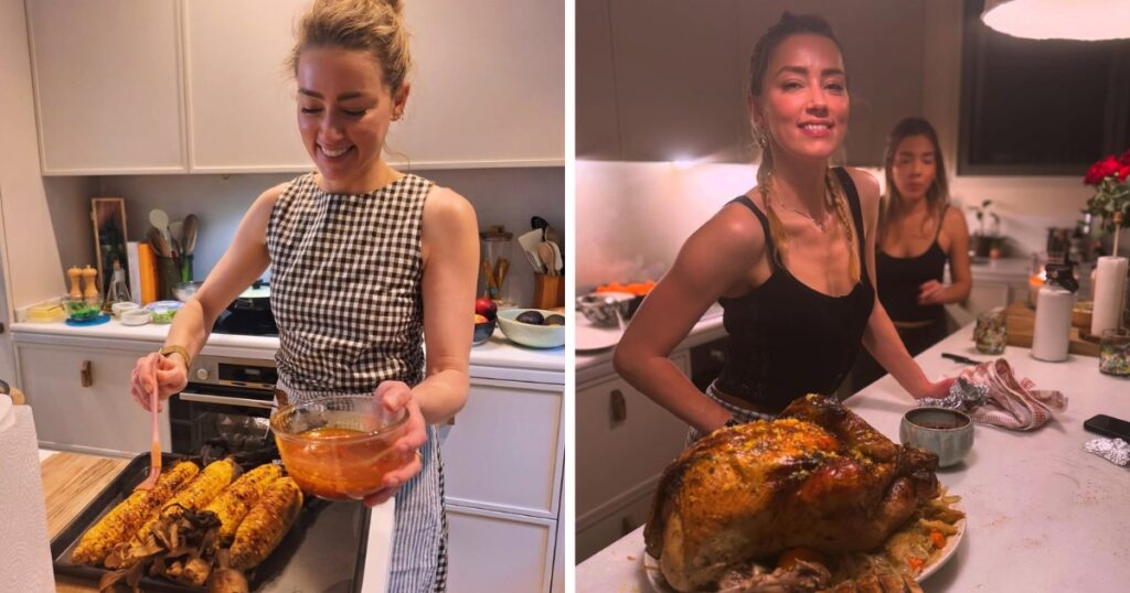 Amber Heard’s Thanksgiving festivities.