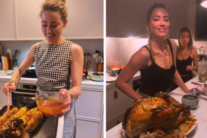 Amber Heard’s Thanksgiving festivities.