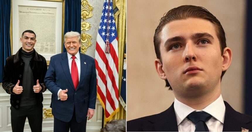 Barron Trump Gave a Surprising Reaction to Ronaldo's White House Visit