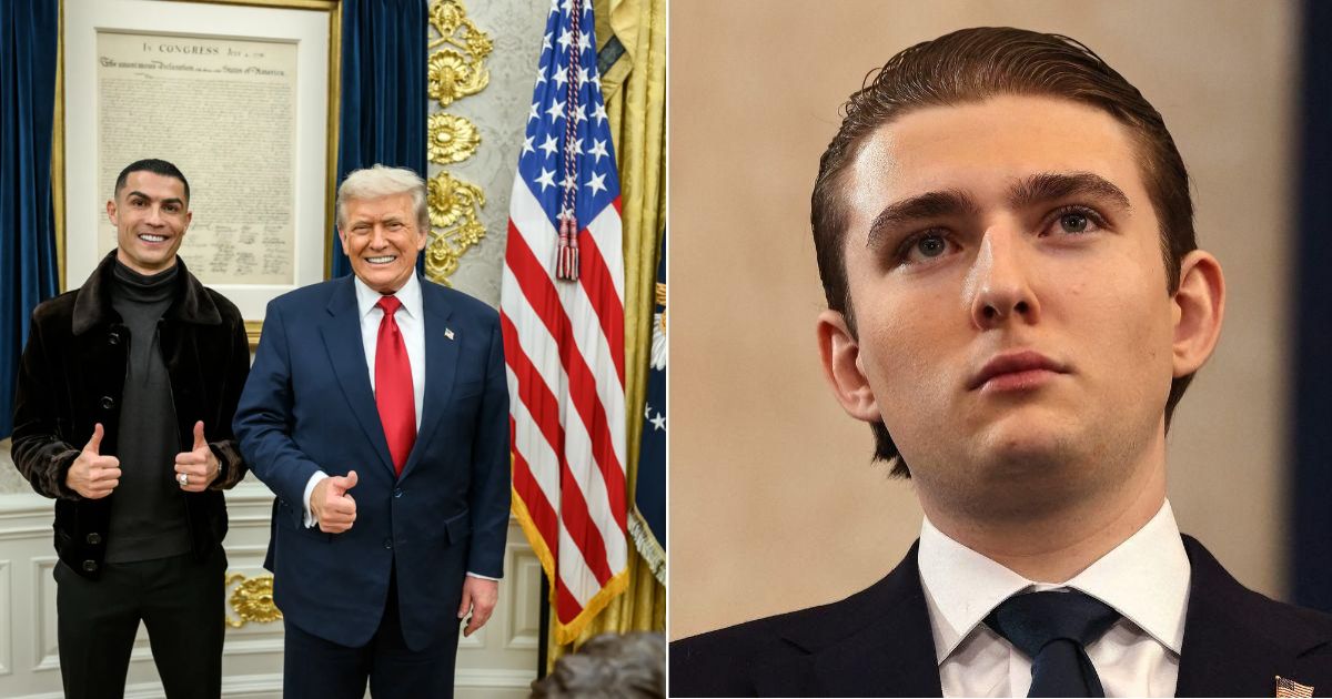 Barron Trump Gave a Surprising Reaction to Ronaldo's White House Visit