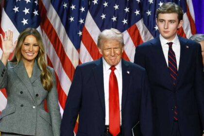 Melania Trump, Donald Trump, and Barron Trump