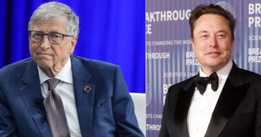 Bill Gates and Elon Musk. (@ProudElephantUS|X.com).