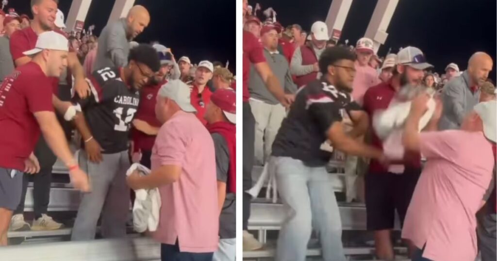 Black man slaps a white man during a college football game. Here’s what happened next