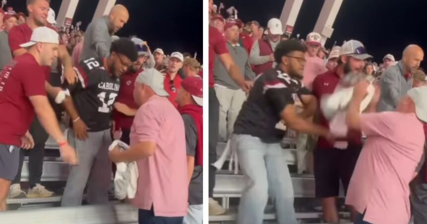 Black man slaps a white man during a college football game. Here’s what happened next