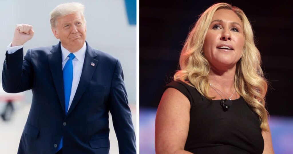 Trump Says He’d “Love to See” Marjorie Taylor Greene Return to Politics