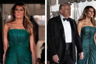 Melania Trump’s elegant look in green grabs attention as she greets Saudi Crown Prince along with POTUS