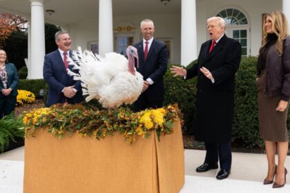 Donald Trump At White House Turkey Pardoning Ceremony